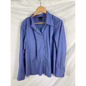 Lane Bryant Purple Button Up Shirt Size 18/20